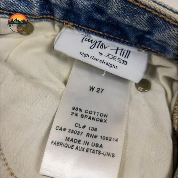 Taylor Hill Joes Jeans Med Wash Distressed High Rise Straight Women Size W27 - Picture 5 of 16